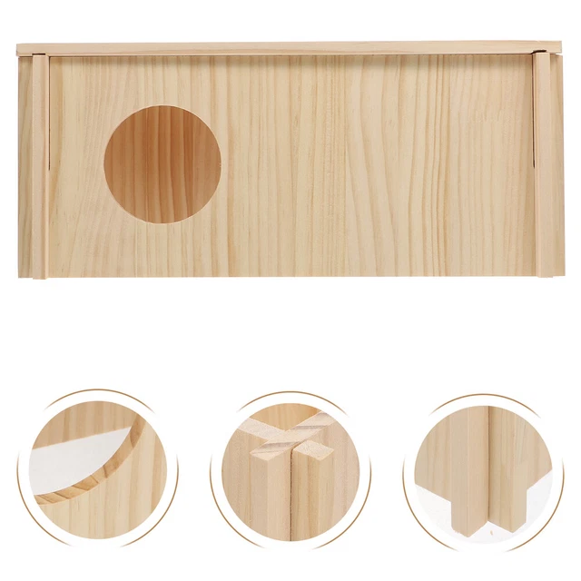1Pc Holz Kleintierkäfig Hideout Chinchilla Hütte Kleintierkäfig Nest