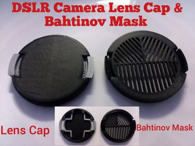 86mm Thread DSLR Camera Lens Cap & Bahtinov Focus Mask Combo Deal