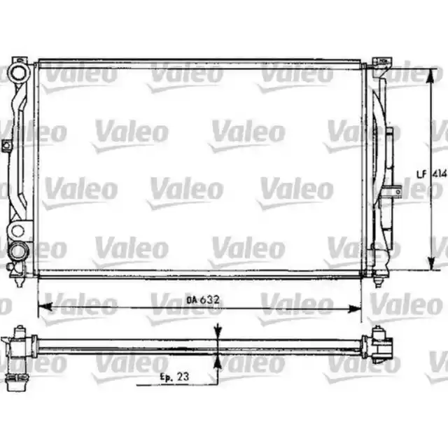 Refrigeración Del Motor Radiador VALEO para Audi A4 B5