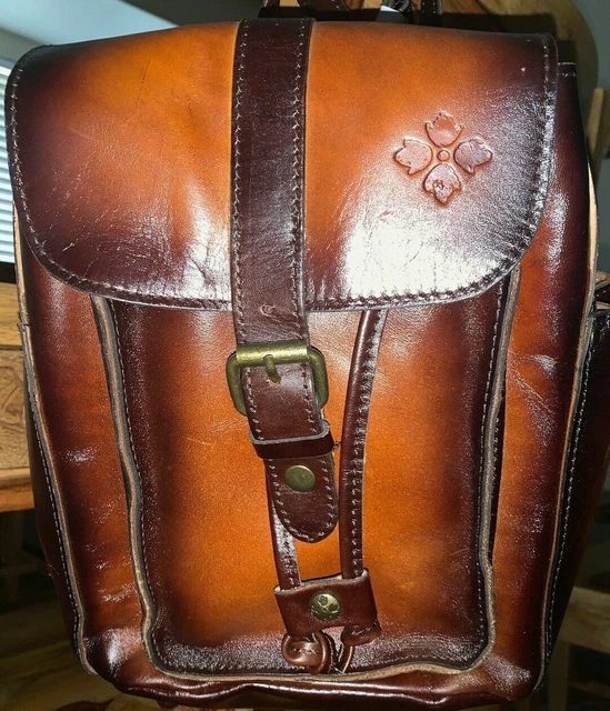 Patricia nash aberdeen stained leather backpack top