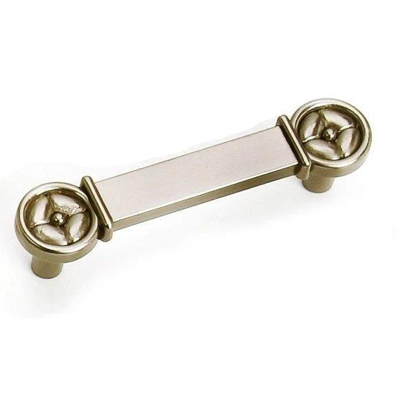 * (12) Laurey Paris Bar Pulls #39766 3" Center Metal Satin Nickel Drawer Cabinet