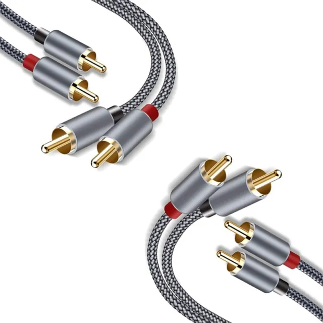 2Xd Gold-Plated] 2RCA Male to 2RCA Male Stereo Audio Cable for Home Theater H1L2