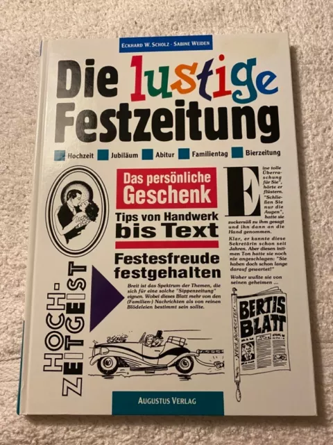 2 Bücher Die lustige Festzeitung  Augustusverlag und Hochzeitszeitung Falken 2