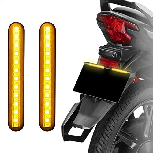 evermotor indicateurs de moto 2 x 12 V 12 lampes à DEL clignotant clignotant séq
