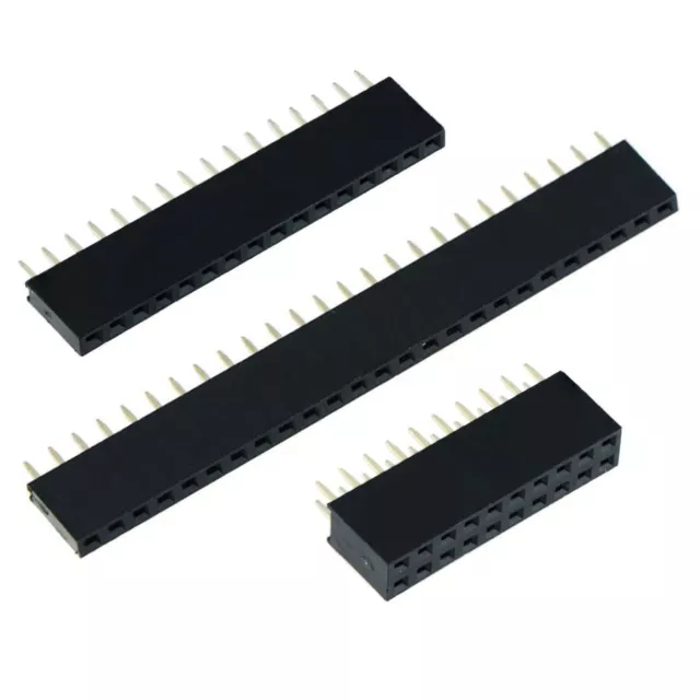 Header And Socket 2.54MM 0.1& PCB Header Vertical Female Socket Connector - Single Double ...