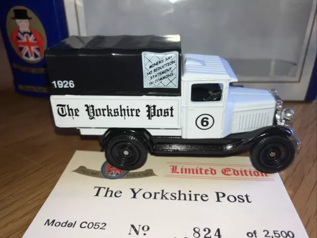 Vintage Oxford Die Cast Yorkshire Post Truck Limited Edition 824