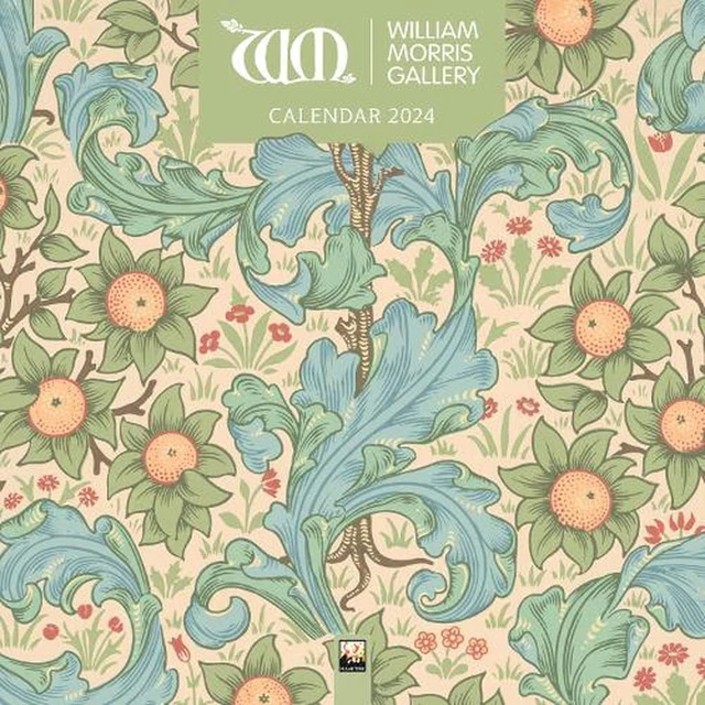 WILLIAM MORRIS GALLERY Wall Calendar 2024 (Art Calendar) by Flame Tree