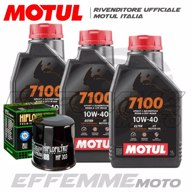 Tagliando KAWASAKI ER-6N 650 2009 2010 2011 2012 MOTUL 7100 10W40 + Filtro olio