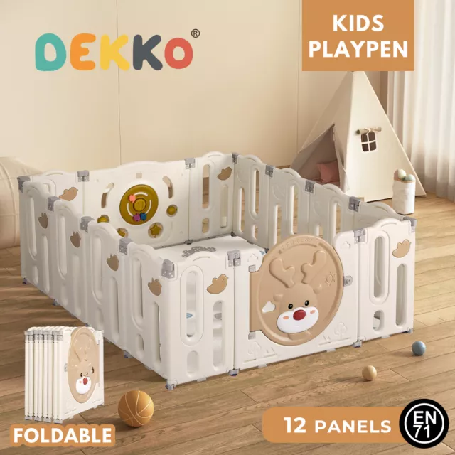 Dekko Kids 14 Playpen Baby Safety Gate Toddler Fence Child Play Game Toy  Panels