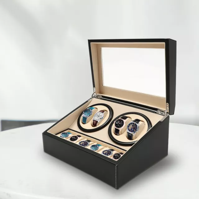 Automatisch Uhrenbeweger Uhrenbox Uhrenkasten Watchwinder Box für 4+6 Uhren DE