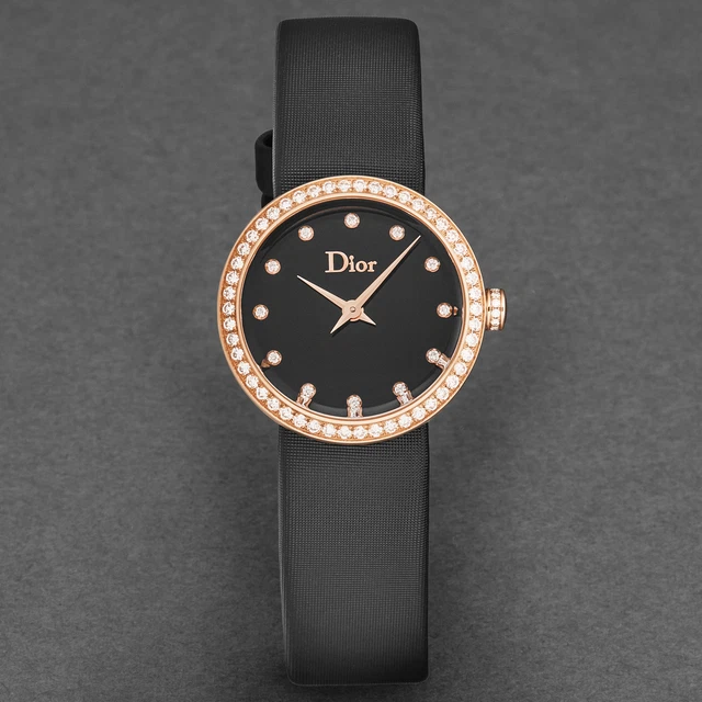 Christian Dior Women's 'La D De Dior' Diamond Bezel Black Dial CD047170A005 4