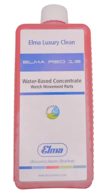 Elma Red 1:9 Produit concentré d'horlogerie à diluer - Ultrasons - Bidon 500 ml