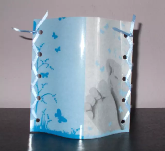 DekoWindlicht Babyfüsschen blau Tischlicht Mitbringsel Geschenkidee