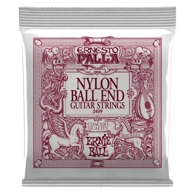 Ernie Ball Ernesto Palla Nylon Black & Gold Acoustic Guitar Strings, Ball End