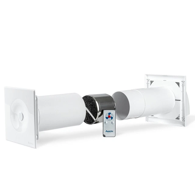 Ventilateur salon avec récupérateur de chaleur 100mm + télécommande - silencieux
