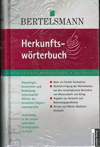 Bertelsmann Herkunftswörterbuch. Etymologie, Geschichte und Bedeutung Buch