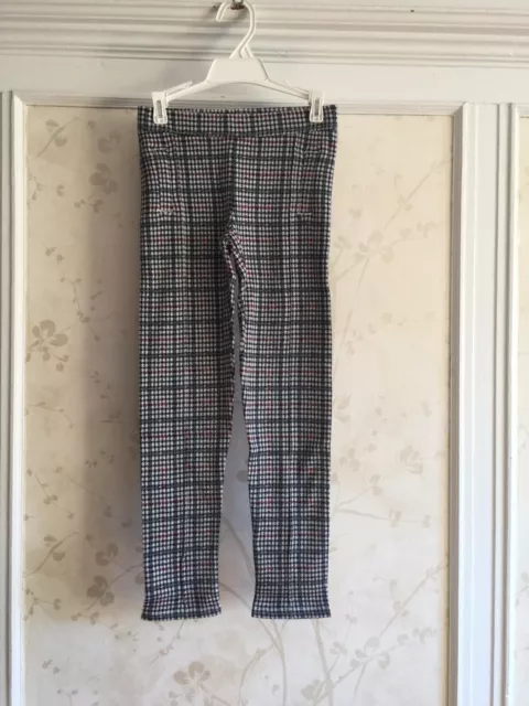 NWT Janie And Jack Girls Houndstooth Pants 10 Navy