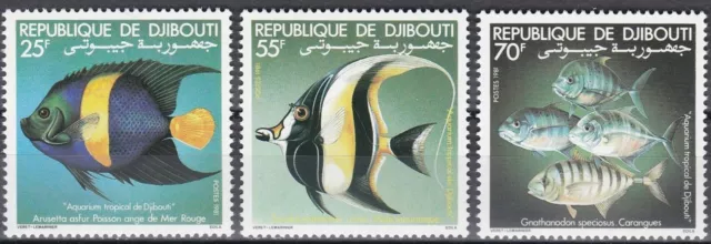 Djibouti 1981 Mi.N. 296 - 298 MNH Fish Fish Djibouti Tropical Aquarium