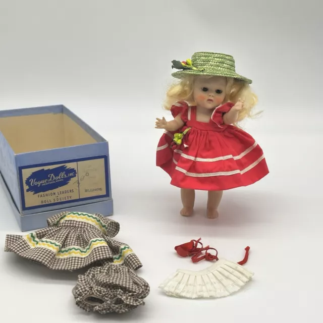 Vogue Ginny Strung Doll With 2 Tagged Outfits Vintage  1950s