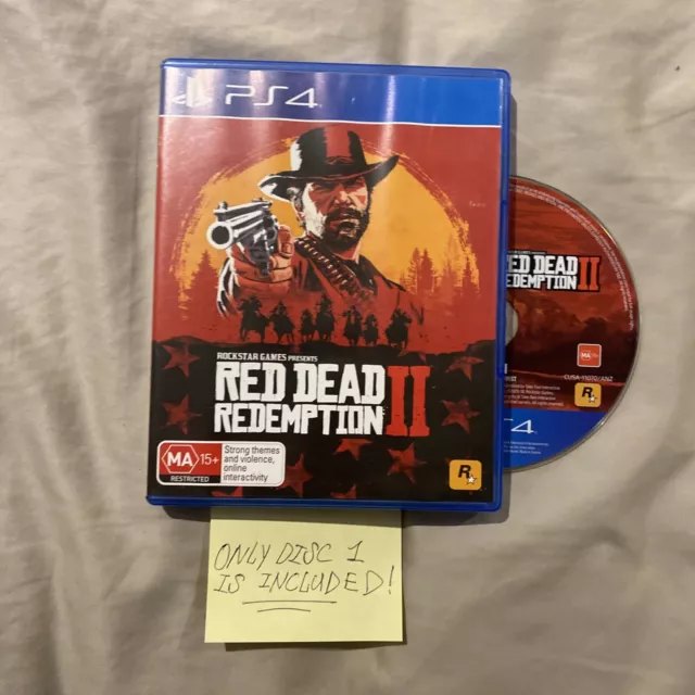 Red Dead Redemption 2 II PS4 Game (DISC 1 + CASE ONLY!!) • Playstation 4 Games