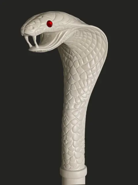 Snake Walking Stick Cobra,Hand Carved Walking Stick,Designers Wood Car 3