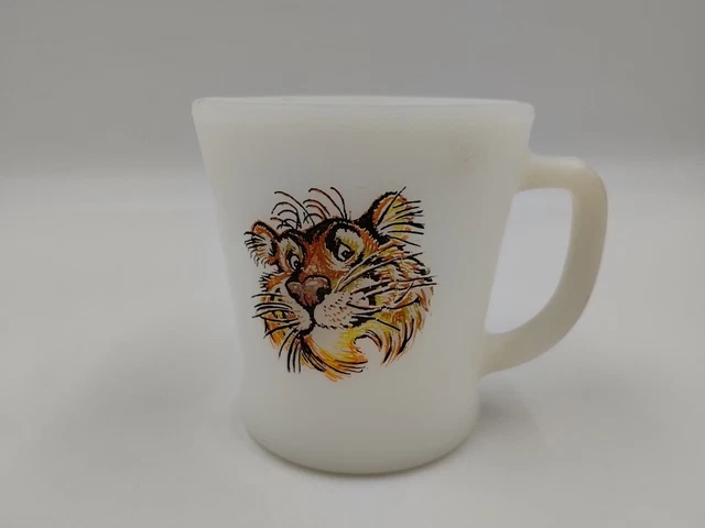 Vintage Tiger ESSO EXXON Gas Station Promotional Mug - Fire King Anchor Hocking