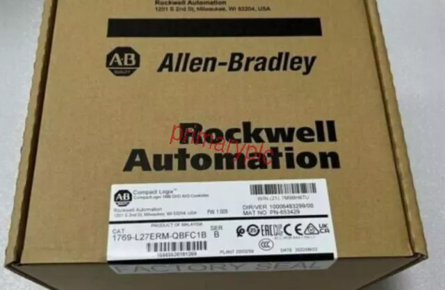 New Sealed Allen Bradley 1769-L27ERM-QBFC1B CompactLogix Contoller Free Shipping