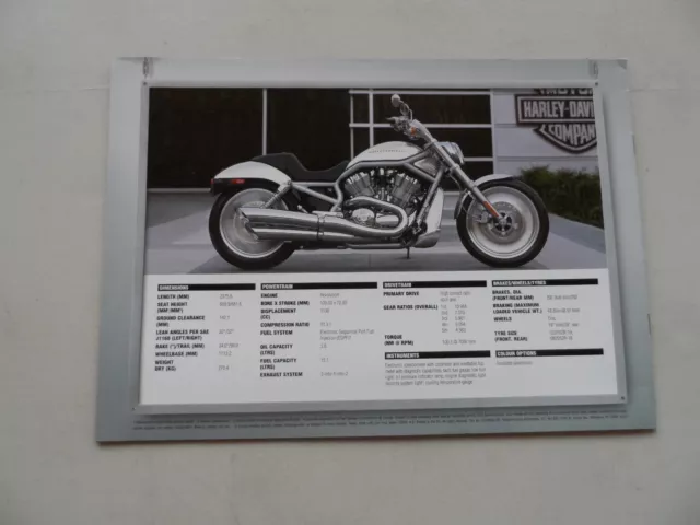 Harley-Davidson VRSCA V rod  Motorcycle Sales Brochure & Poster 2001 Very Rare 2