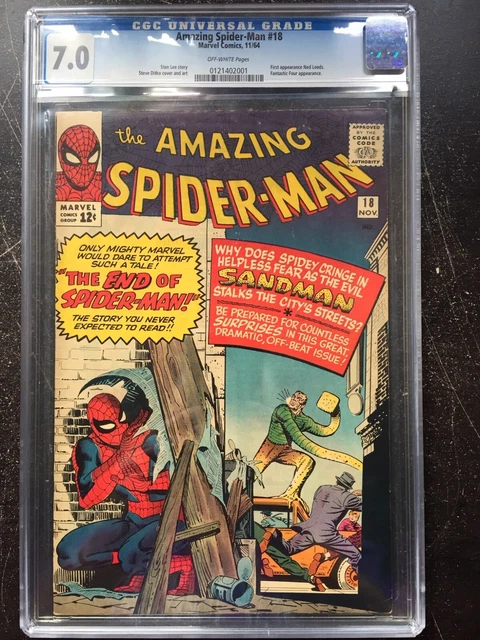 AMAZING SPIDER-MAN #18 CGC FN/VF 7.0; OW; 1st app of Ned Leeds (Hobgoblin)!