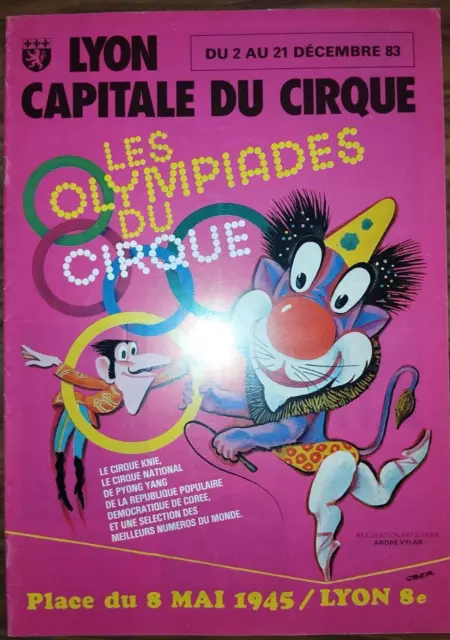 Programme Les Olympiades du Cirque 1983 Lyon - circo circus