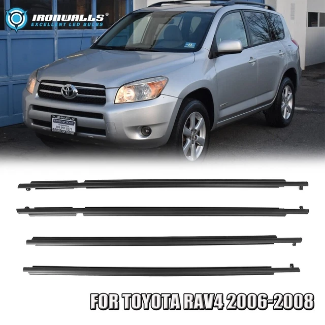 4X Car Outer Weatherstrip Moulding Seal Strip For Toyota RAV4 06-08 Long Version