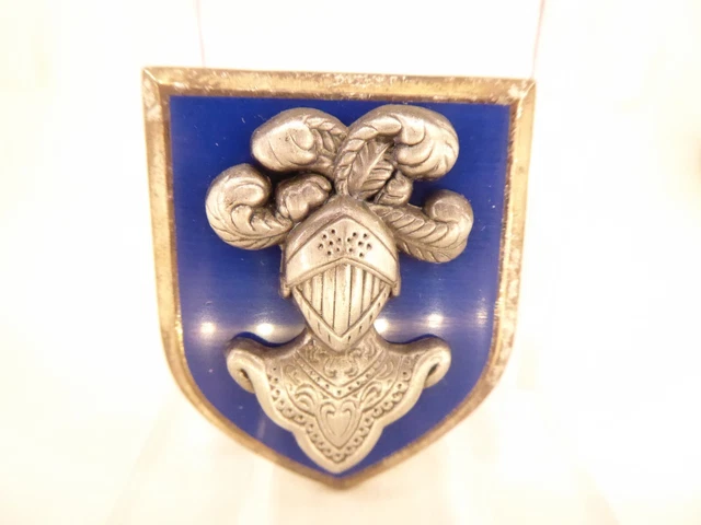 INSIGNE BADGE ÉMAIL EAABC sur cuir Ecole Application Arme Blindée