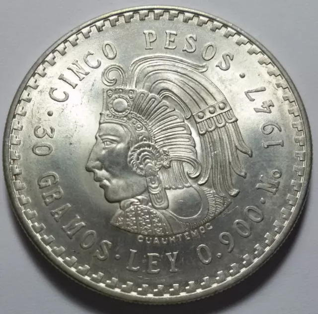 Mexico 5 pesos 1947 silver
