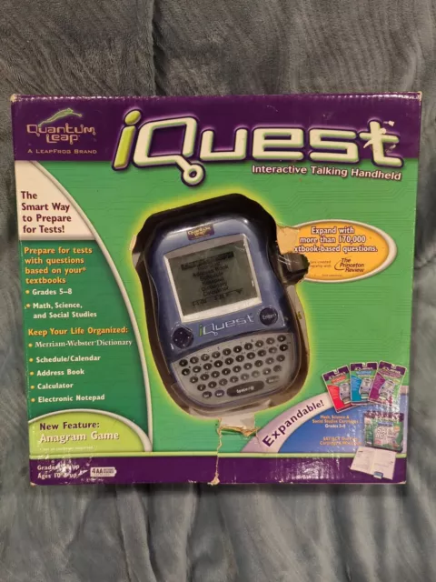 Vintage Leapfrog iQuest 4.0 Handheld Game w iQuest Starter Pack