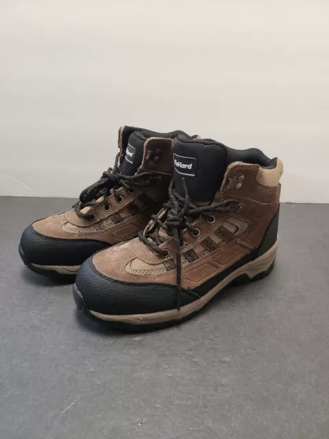 Die Hard Men's Work Hiking Boots Suede Steel Toe Brown Black Size 8 Wide