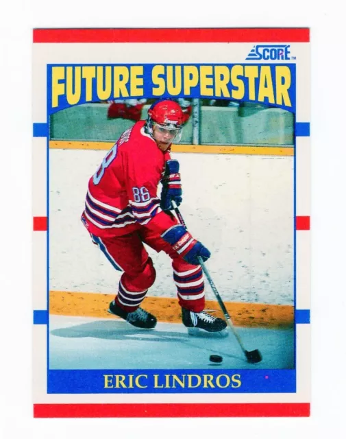 (*) 1990 Score Hockey Eric Lindros future superstar Rookie card #440
