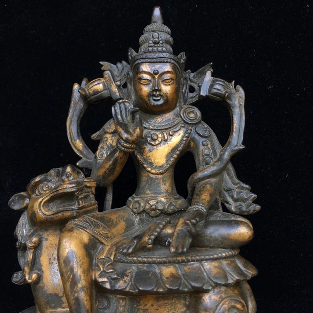 Chinese Exquisite Handmade Buddha Bronze Statue 2
