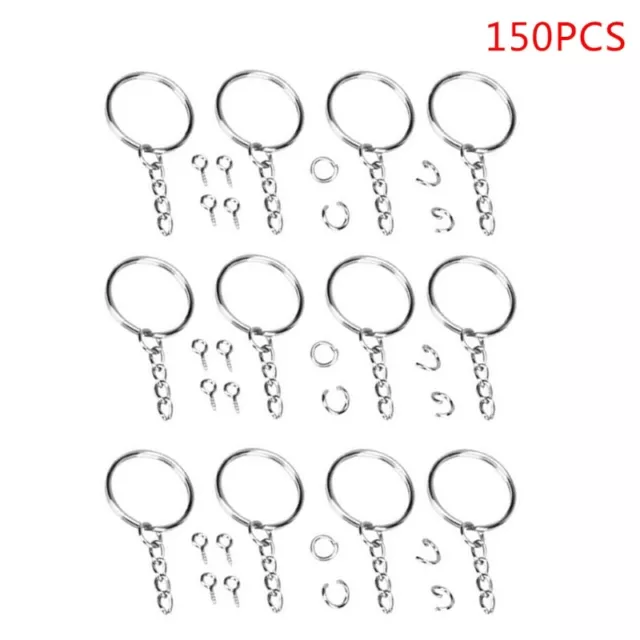 150Pcs/Box Screw Eye Pin for Key Chains with Open Jump Chain Extender Eye
