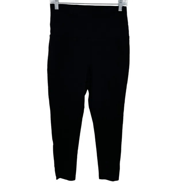 Lumier Leggings Womens Size Large Stretch Ponte Knit Comfort Classic Black