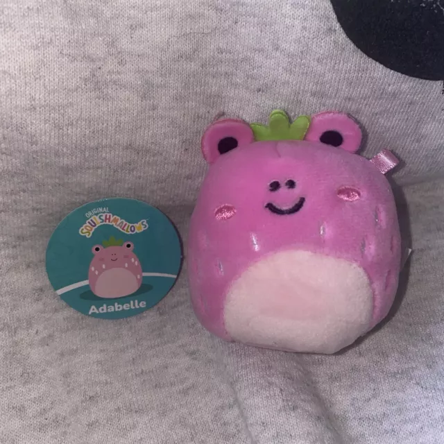 ADABELLE PINK STRAWBERRY Frog Micromallow Squishmallow Best Of Squad $15.00  - PicClick