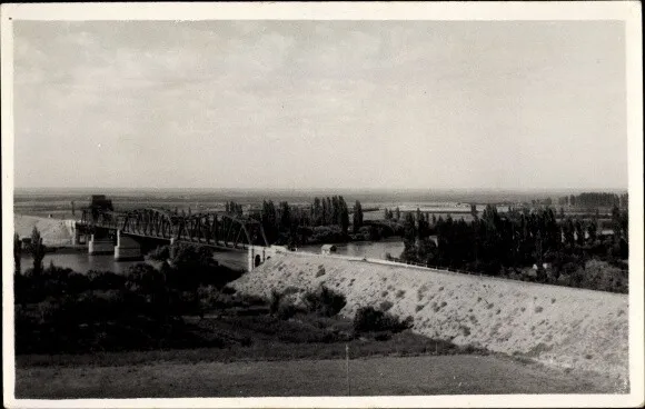 Ak Viedma Argentinien, Blick auf den Fluss, Brücke - 1674749