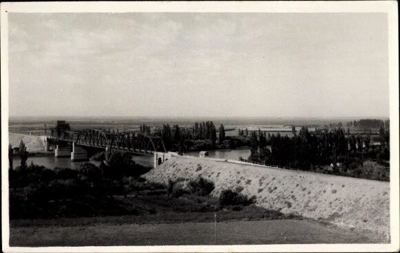 Ak Viedma Argentinien, Blick auf den Fluss, Brücke - 1674749