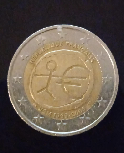 Pièce très rare de 2 euros - Commémorative république française UEM - 2009