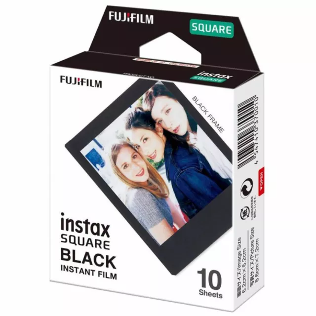 Fujifilm Instax SQUARE Instant Film BLACK FRAME (10 Shots)