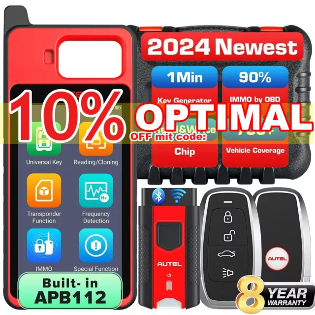 Autel MaxiIM KM100 Key Fob Programmier Tool Key Generation IMMO Coding &TWO KEYS