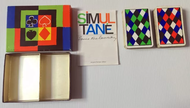 Tarjetas de juego ""simultáneas"" de doble mazo ASS, Sonia Delaunay, 2da edición Wes Germ 3