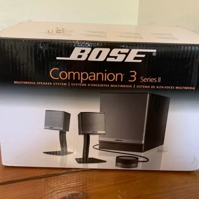 Bose Companion 3 Series II Multimedia Speaker System Manuals, Box & Wraps, BEST!