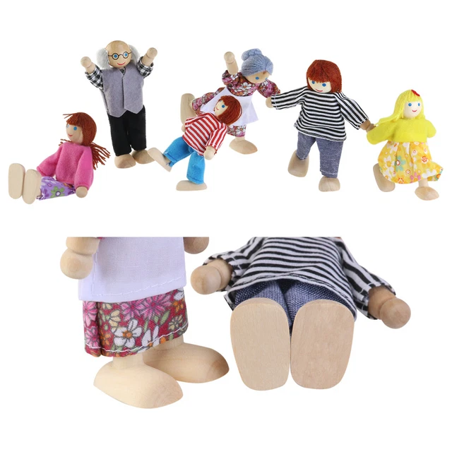 Hemoton Yardwe 8pcs Unfinished Wooden Pegs Simple Doll Pegs With Screw Nut Hook Accessories
