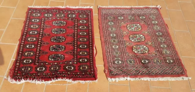Coppia tappeti persiani scendiletto 86x64