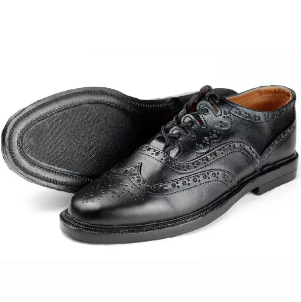 Ghillie Brogues Scottish Kilt Shoes Black Leather Ghillie Brogues Sizes 7-12